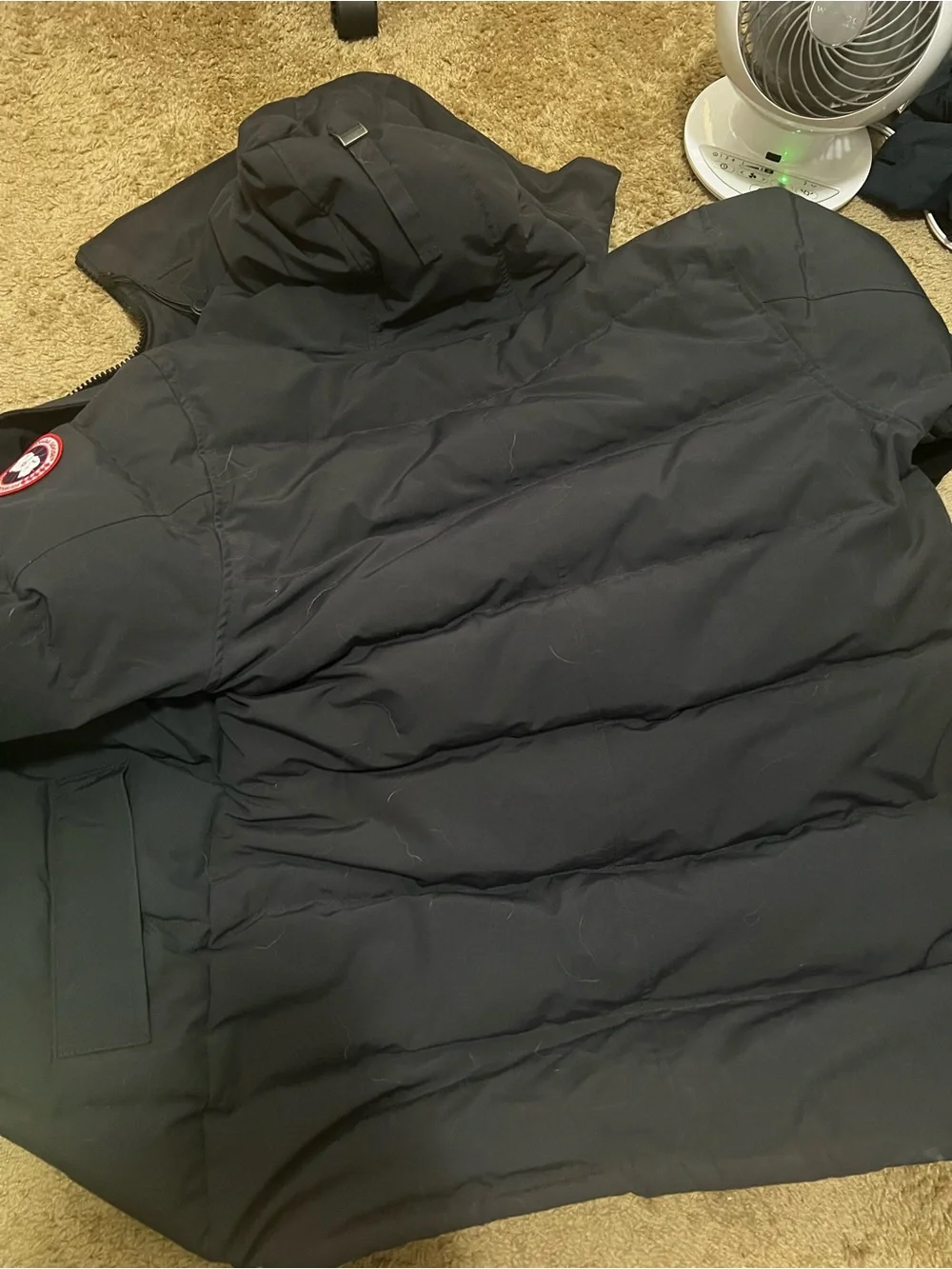 Canada Goose Blue Men's Insulated Down Puffer Parka with Hood Size XL